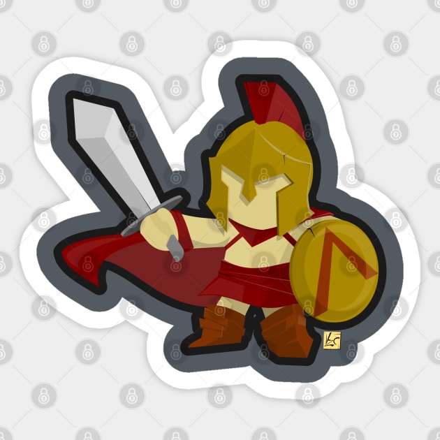 Little Spartan Sticker by vhzc